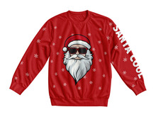 Julesweater 'Santa Cool' rød str. M